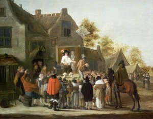 Actors at a Village Fair by Cornelis Beelt